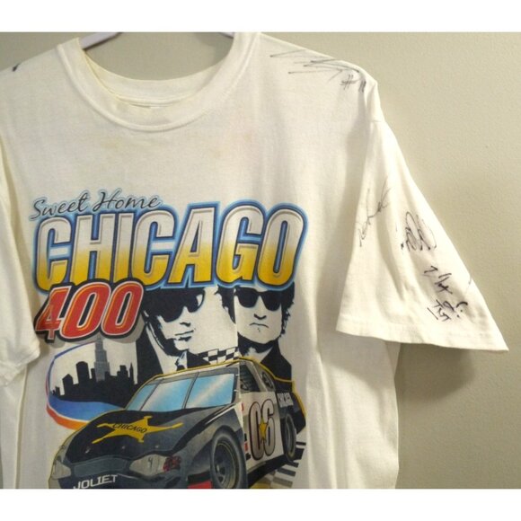 Sweet Home Chicago 400 Joliet 7/9/06 white AUTOGRAPHED T Shirt ANVIL Adult L - Picture 3 of 8